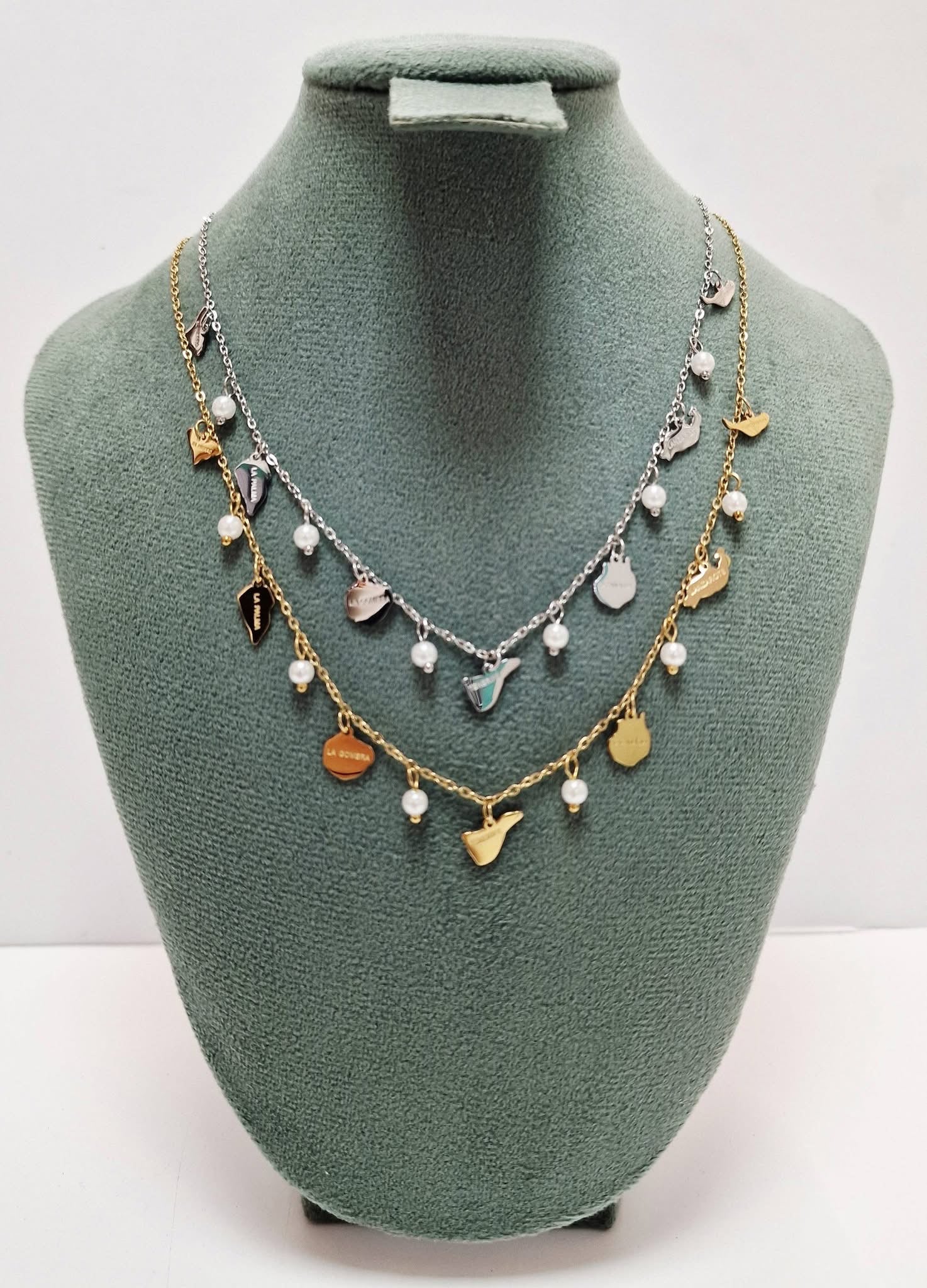 Collar Islas Canarias con perlas